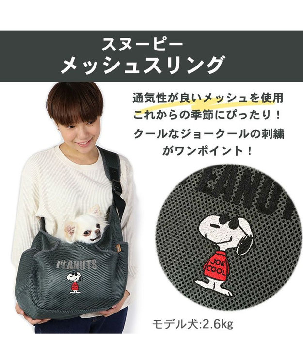 PET PARADISE スヌーピーソフト メッシュ 【超小型犬】 グレー