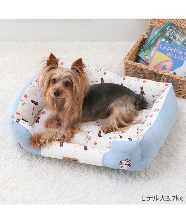 PET PARADISE リサとガスパール 刺繍 ワッフル カドラー Ｍ ブルー
