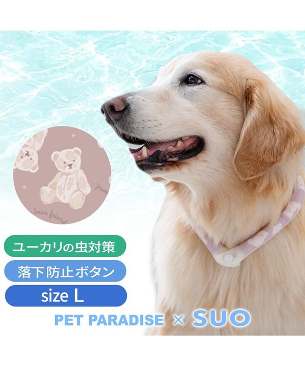 PET PARADISE ペットパラダイス 28℃クールリング  《くま》 Ｌ 大型犬 くま柄