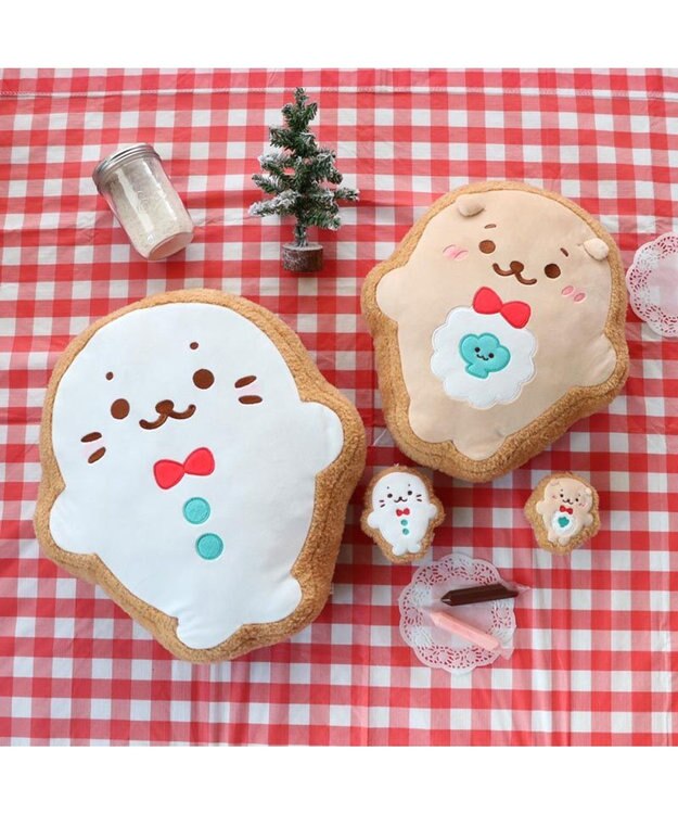 Mother garden しろたん らっこいぬ アイシングクッキー クッション 34cm らっこいぬ