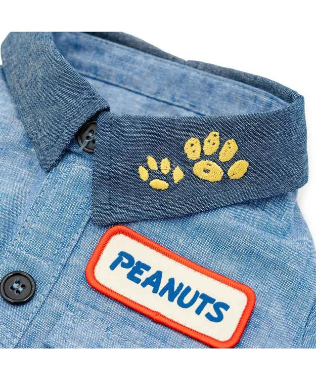 PET PARADISE スヌーピー ワークシャツ 小型犬 ネイビー