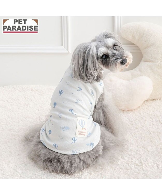 PET PARADISE ペットパラダイス やさしい タンクトップ 《気球柄》 超小型犬 小型犬 ホワイト×ブルー