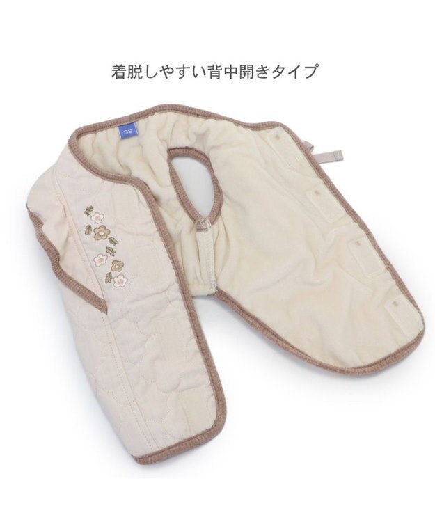 PET PARADISE ペットパラダイス フリル キルトベスト 小型犬 オフホワイト