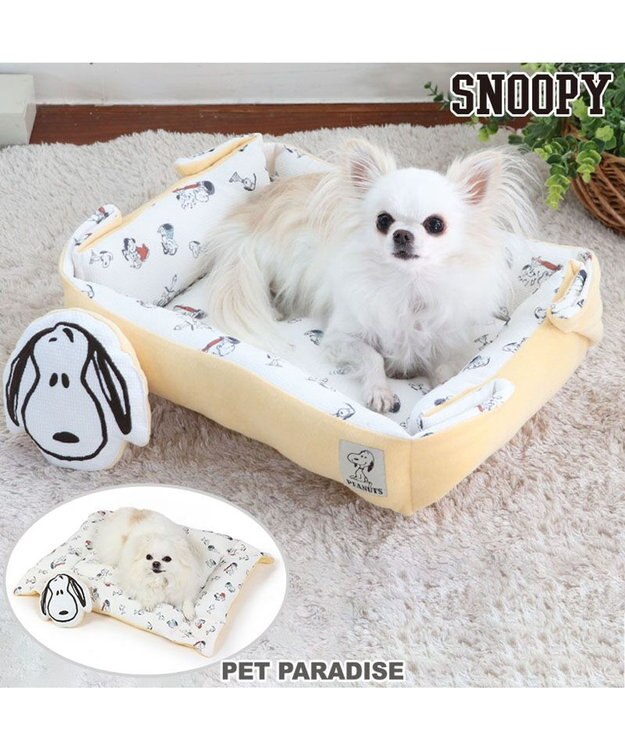 【送料着払い】PET PARADISE SNOOPYペットベッド 美品 SNOOPY 犬 ベッド おしゃれ スヌーピー クッション （90cm