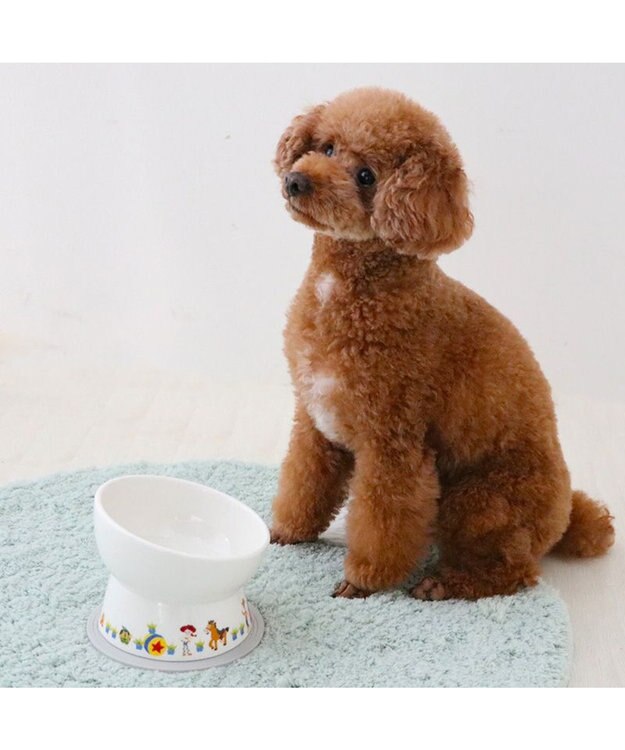 PET PARADISE ディズニー トイ・ストーリー 高さのあるえさ皿 ホワイト