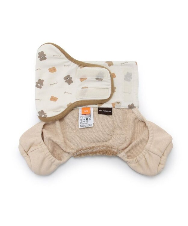 PET PARADISE くまちゃん柄 マナーパンツ【小型犬】 ベージュ
