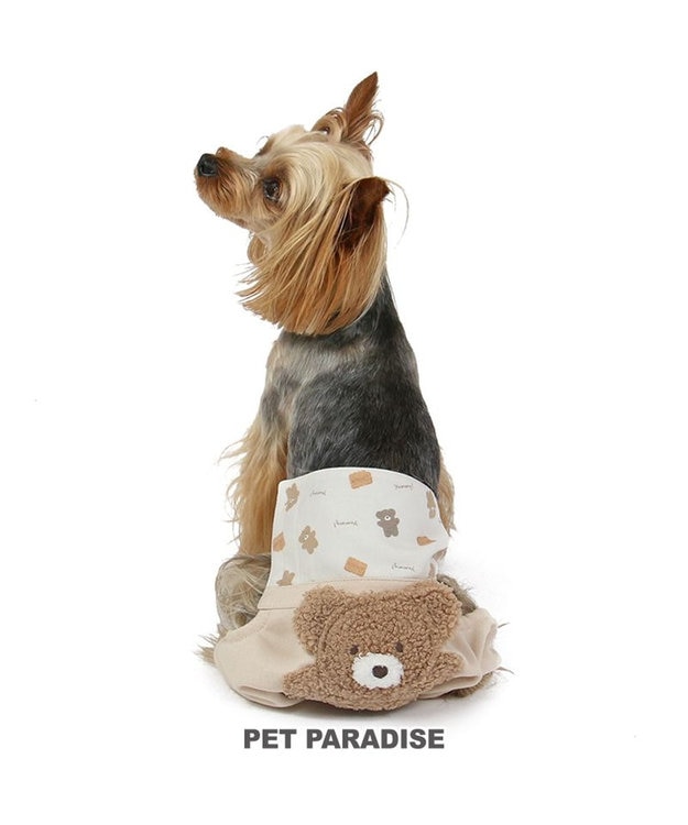 PET PARADISE くまちゃん柄 マナーパンツ【小型犬】 ベージュ