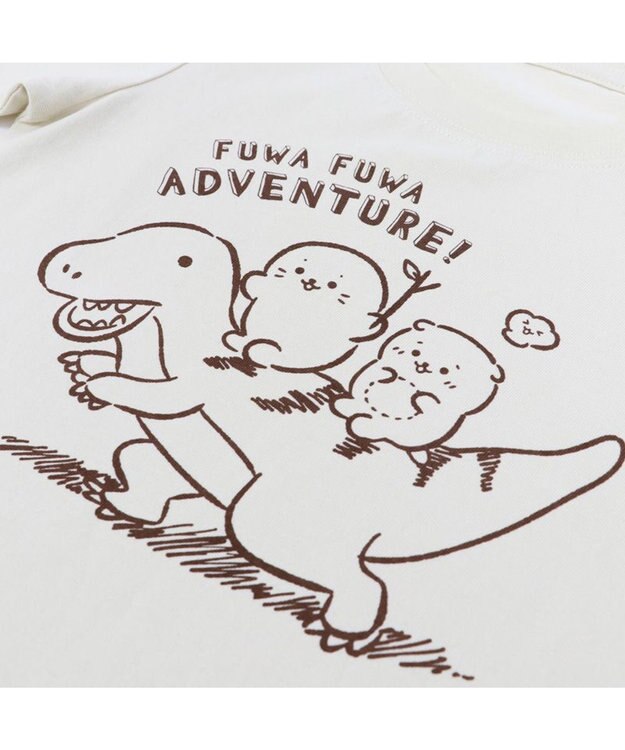 Mother garden しろたん キッズ Ｔシャツ 半袖 《恐竜》 100cm / 120cm / 140cm ベージュ