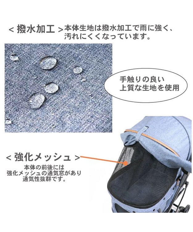 PET PARADISE smooca コンパクト ペットカート 《デニム調》 デニム