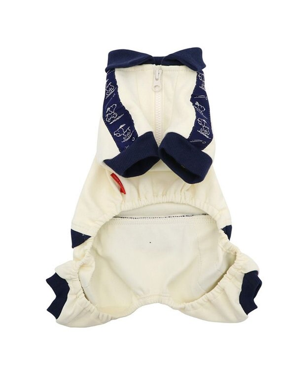 PET PARADISE スヌーピー トラック ロンパース 中型犬 大型犬 ホワイト×ネイビー