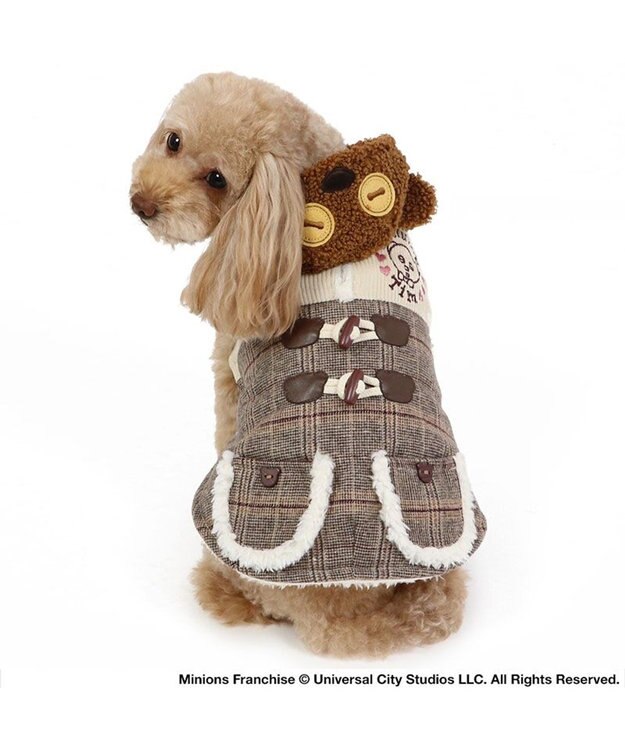 PET PARADISE ミニオン ティム ベスト 《チェック柄》 小型犬 茶
