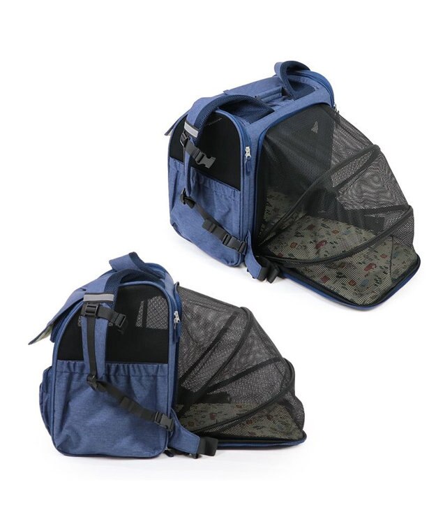 PET PARADISE スヌーピー 折畳み ハウス リュック 《ビーグルスカウト》 小型犬 ネイビー