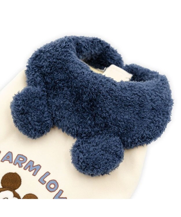 PET PARADISE ディズニー ミッキーマウス 襟付きトレーナー 小型犬 ホワイト×ネイビー