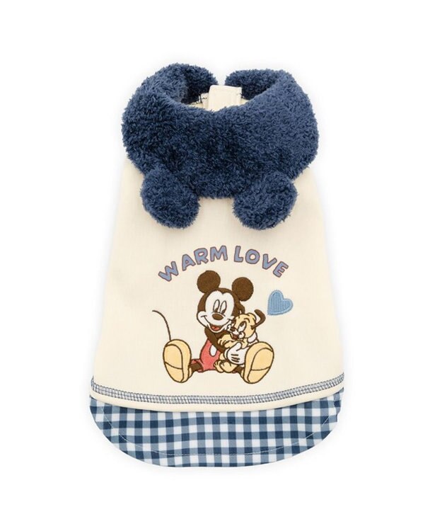 PET PARADISE ディズニー ミッキーマウス 襟付きトレーナー 小型犬 ホワイト×ネイビー