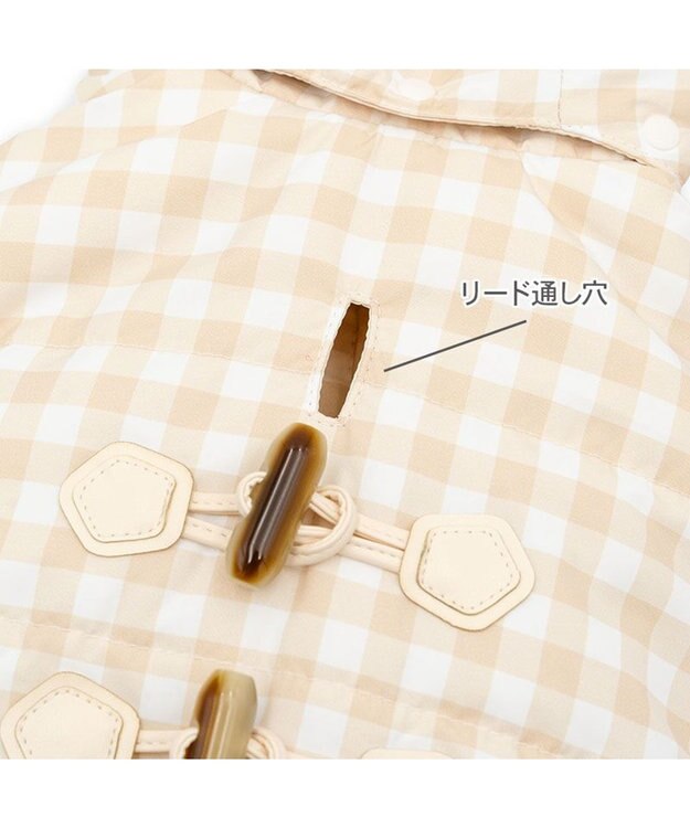 PET PARADISE ペットパラダイス くまちゃん  綿入り オール 《チェック柄》 小型犬 ベージュ×ホワイト
