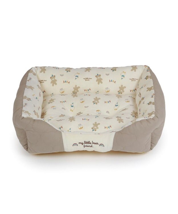 PET PARADISE ペットパラダイス くまちゃん キルトカドラー  Ｍ 57×45cm ブラウン