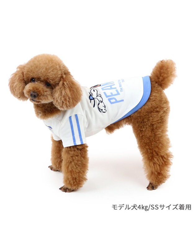 PET PARADISE スヌーピー Tシャツ 《ファインプレー柄》 白 小型犬 ファインプレー柄