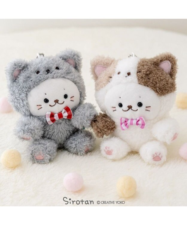 Mother garden しろたん 猫キーホルダー 《グレー》 単品 グレー