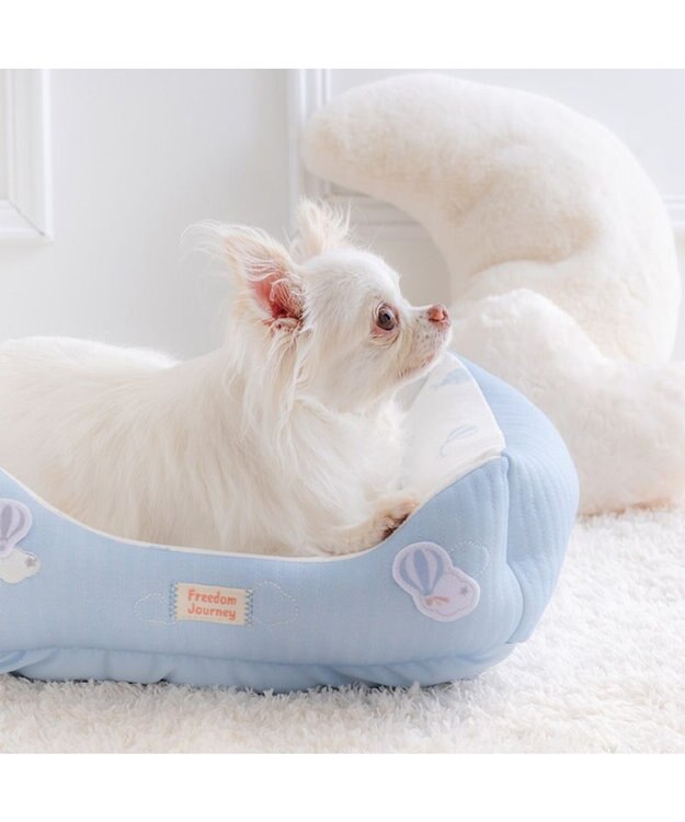 PET PARADISE ペットパラダイス やさしい カドラー  《気球柄》S ライトブルー