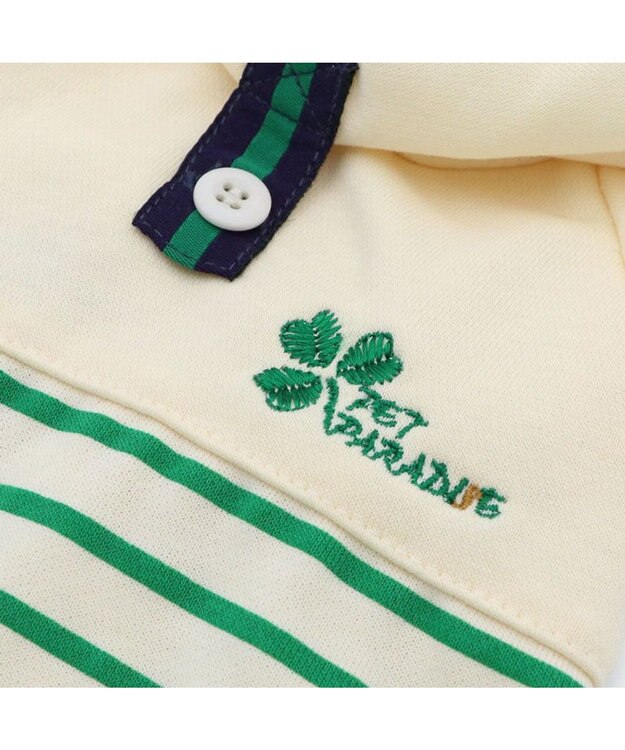 PET PARADISE ペットパラダイス 重ね着風 パーカー 小型犬 クリーム×クリーン