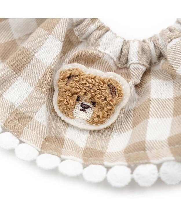 PET PARADISE ペットパラダイス くまちゃん シュシュ スタイ 小型犬 モカ×ホワイト