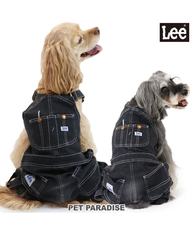 PET PARADISE Lee デニム オーバーオール 《ブラック》 中型犬 大型犬 ブラック
