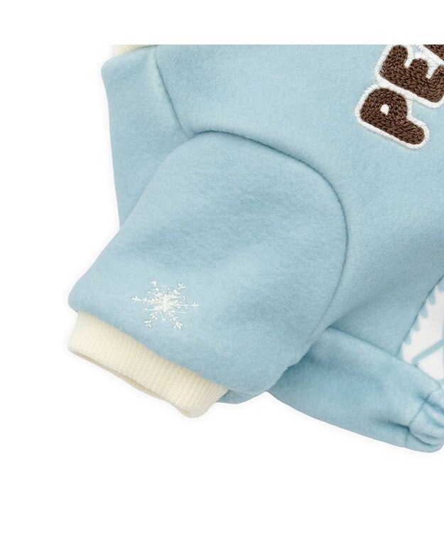 PET PARADISE スヌーピー ペティヒートDAN トレーナー 《雪柄》 小型犬 ブルー×ホワイト