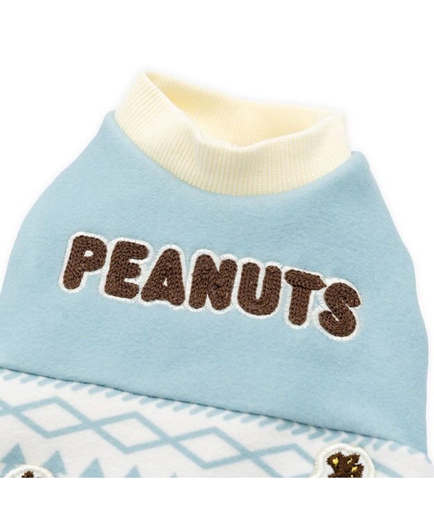 PET PARADISE スヌーピー ペティヒートDAN トレーナー 《雪柄》 小型犬 ブルー×ホワイト