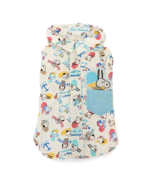 PET PARADISE スヌーピー アロハシャツ 《アイス柄》 小型犬 ホワイト