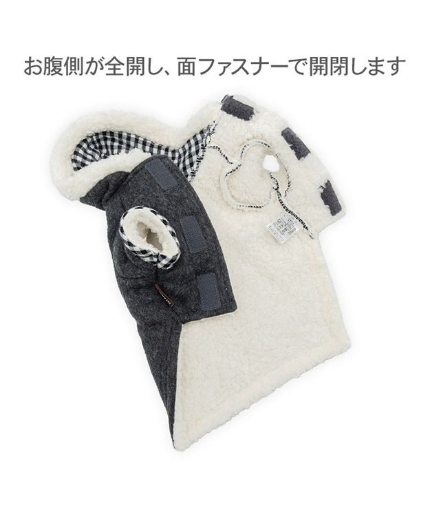 PET PARADISE ペットパラダイス フード付 ダッフルコート 小型犬 グレー