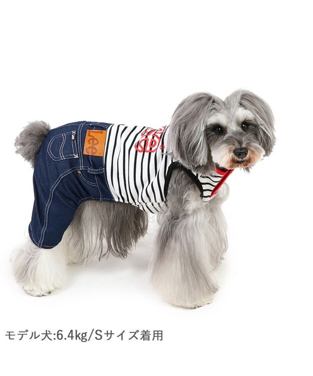 PET PARADISE Lee パンツつなぎ 《鹿子ボーダー》 小型犬 鹿子ボーダー