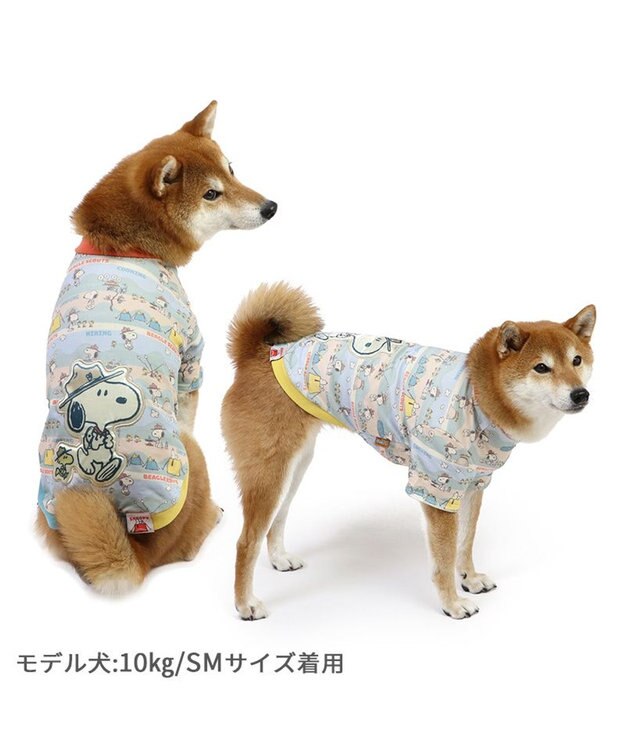 PET PARADISE スヌーピー トレーナー《キャンプ柄》 中型犬 カーキ