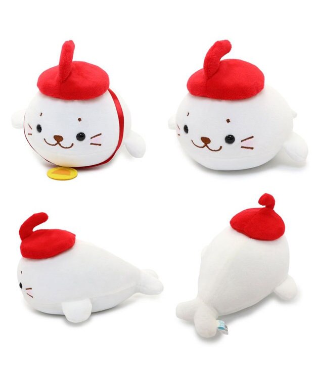 Mother garden しろたん カーリングマスコット 赤色 22cm小さい ぬいぐるみ マスコット カーリング あざらし アザラシ かわいい キャラクター プレゼント ギフト マザーガーデン 赤