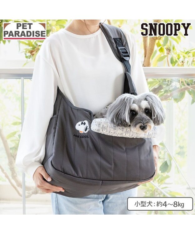 PET PARADISE スヌーピー ＪOE COOL キルティング スリング Ｍ 小型犬 スミクロ