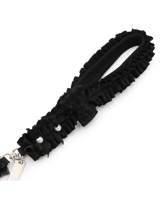 PET PARADISE cherircouture ツイード リボンリード 《ブラック》 ＳＳ～Ｓ ブラック