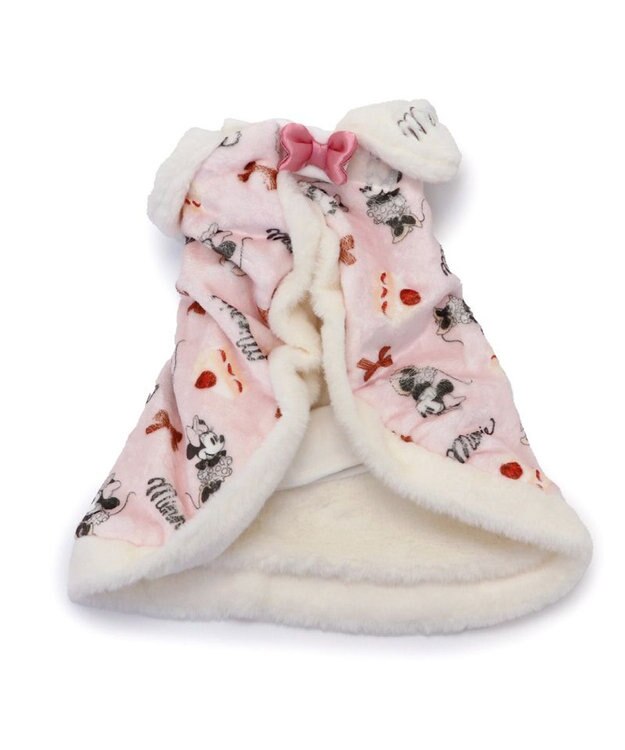 PET PARADISE ディズニー ミニー ポンチョ 《ケーキ柄》 小型犬 ピンク