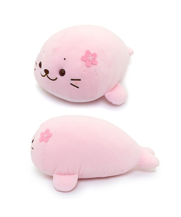 Mother garden しろたん 桜色 ふわもち ぬいぐるみ 38cm マスコット ピンク（淡）