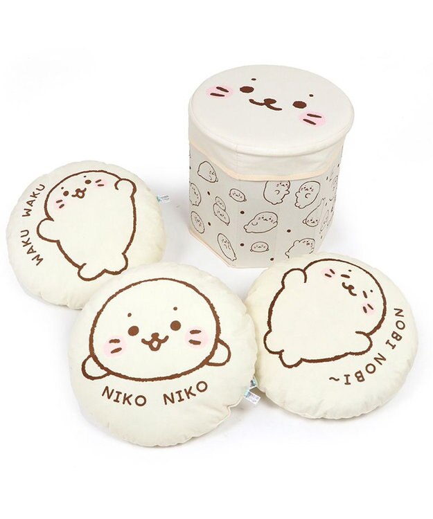 Mother garden しろたん つみつみ 収納クッション 簡易組立式 2Way -