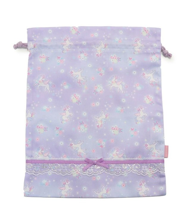 Mother garden マザーガーデン ユニコーン 巾着 《フラワー柄》  30cm×37cm フラワー柄