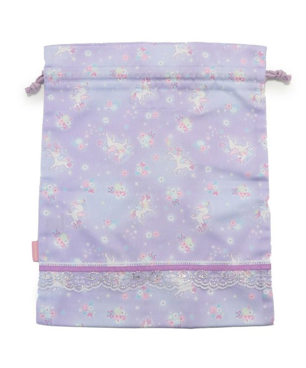 Mother garden マザーガーデン ユニコーン 巾着 《フラワー柄》  30cm×37cm フラワー柄