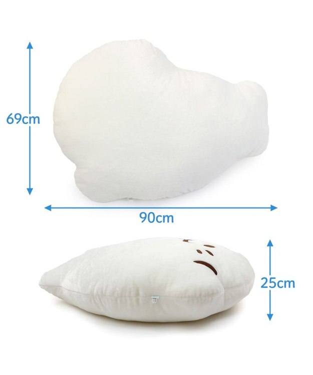 Mother garden しろたん ごろっと ビッグクッション 90cm 白