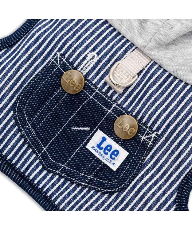 PET PARADISE Lee フード付ハーネス 《ヒッコリー》 ＳＳ ネイビー×ホワイト