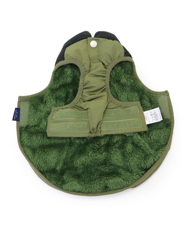 PET PARADISE J.PRESS バイカラーベスト 《カーキ》 小型犬 グリーン