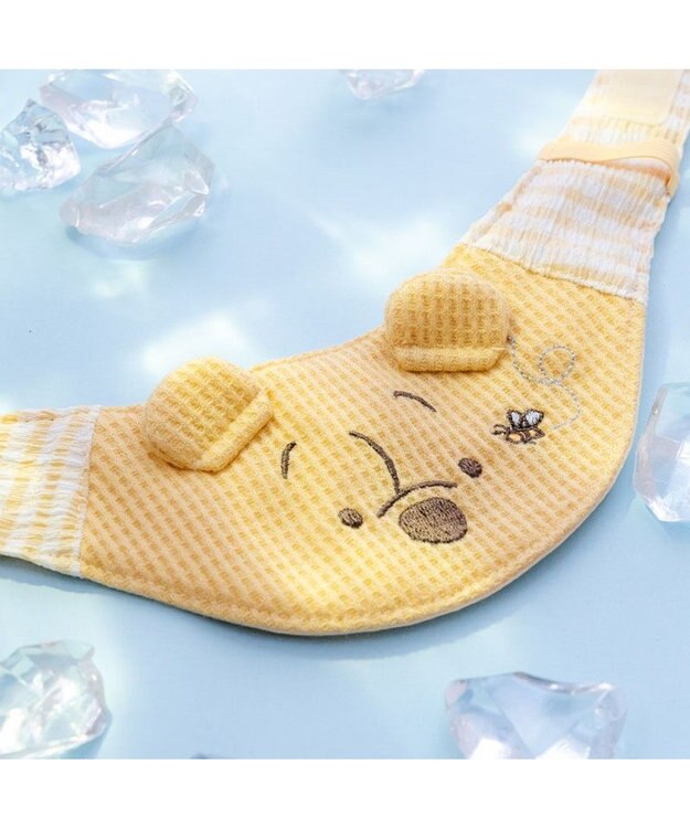 PET PARADISE ディズニー くまのプーさん お顔 クールバンダナ 小型犬 イエロー