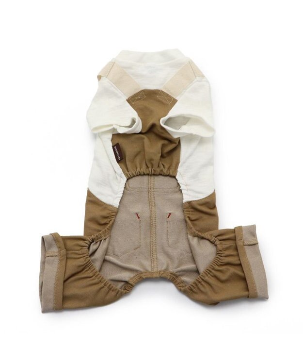PET PARADISE 犬 服 夏服 パンツつなぎ 白 〔小型犬〕 重着風 ペットウエア ペットウェア ドッグウエア ドッグウェア ベビー 超小型犬 小型犬 ベージュ