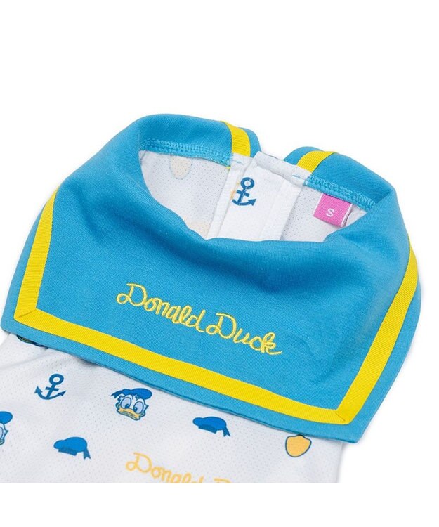 PET PARADISE ディズニー ドナルドダック お揃い エコメッシュ タンクトップ 小型犬 ホワイト×ブルー