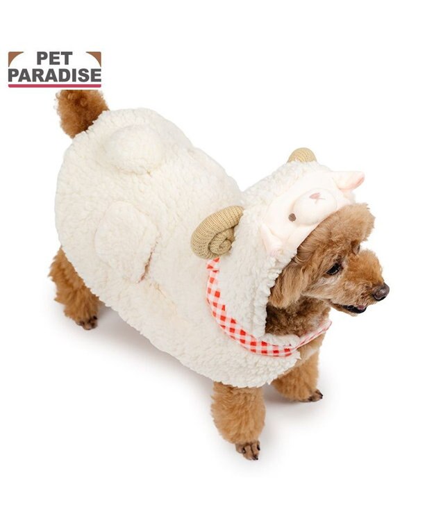 PET PARADISE ペットパラダイス 干支未ポンチョ 小型犬 ホワイト