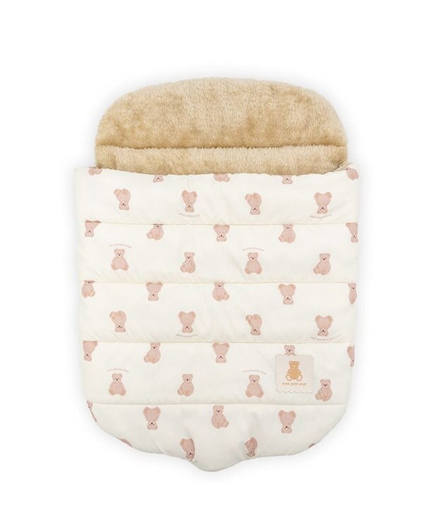 PET PARADISE ペットパラダイス 遠赤外線 くまちゃん  カート用 寝袋 ホワイト×ブラウン