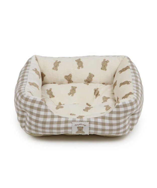 PET PARADISE ペットパラダイス くまちゃん カドラー  S《38×32cm》 オフホワイト×ブラウン