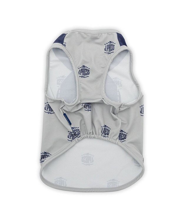 PET PARADISE J.PRESS エコメイド 総柄 タンクトップ 中型犬 大型犬 グレー×ネイビー